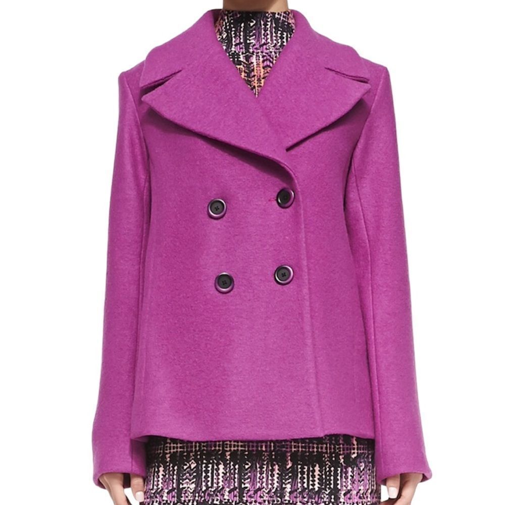 Nanette Lepore Boucle 100% Wool Peacoat XS